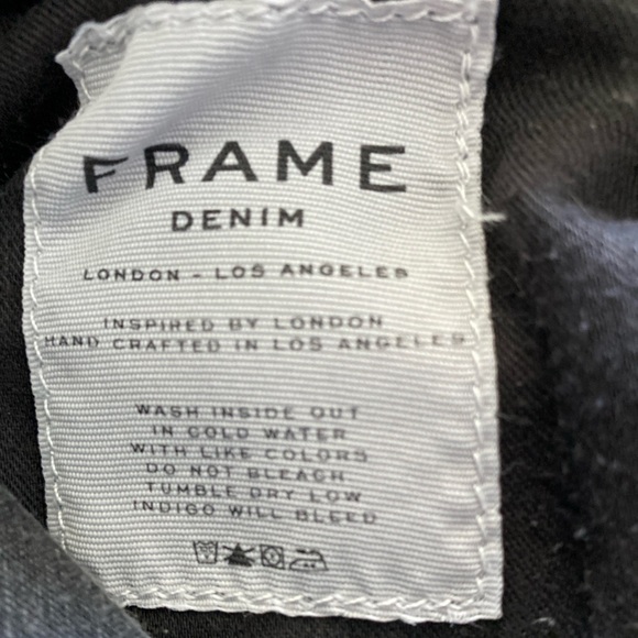 FRAME DENIM JEANS BLACK Le high skinny Size 32" - Picture 3 of 4